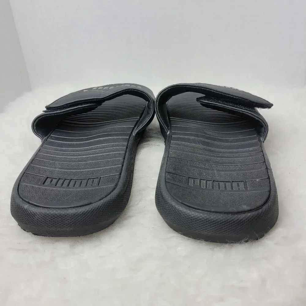 Puma Slides Men's Size 12 Black Comfy Casual Sandals Cushioned EUC
